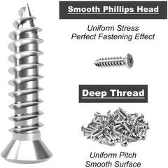 20-Pack Stainless Steel L Shape Brackets, 2" x 2" Corner Brace, Heavy Duty L Brackets for Shelves, Wood and Furniture, Right Angle Brackets with Enough Screws & Anchors