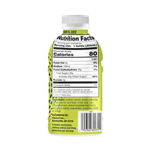 Hydration beverage bottle Nutrition Facts label with ingredients and 80 calories