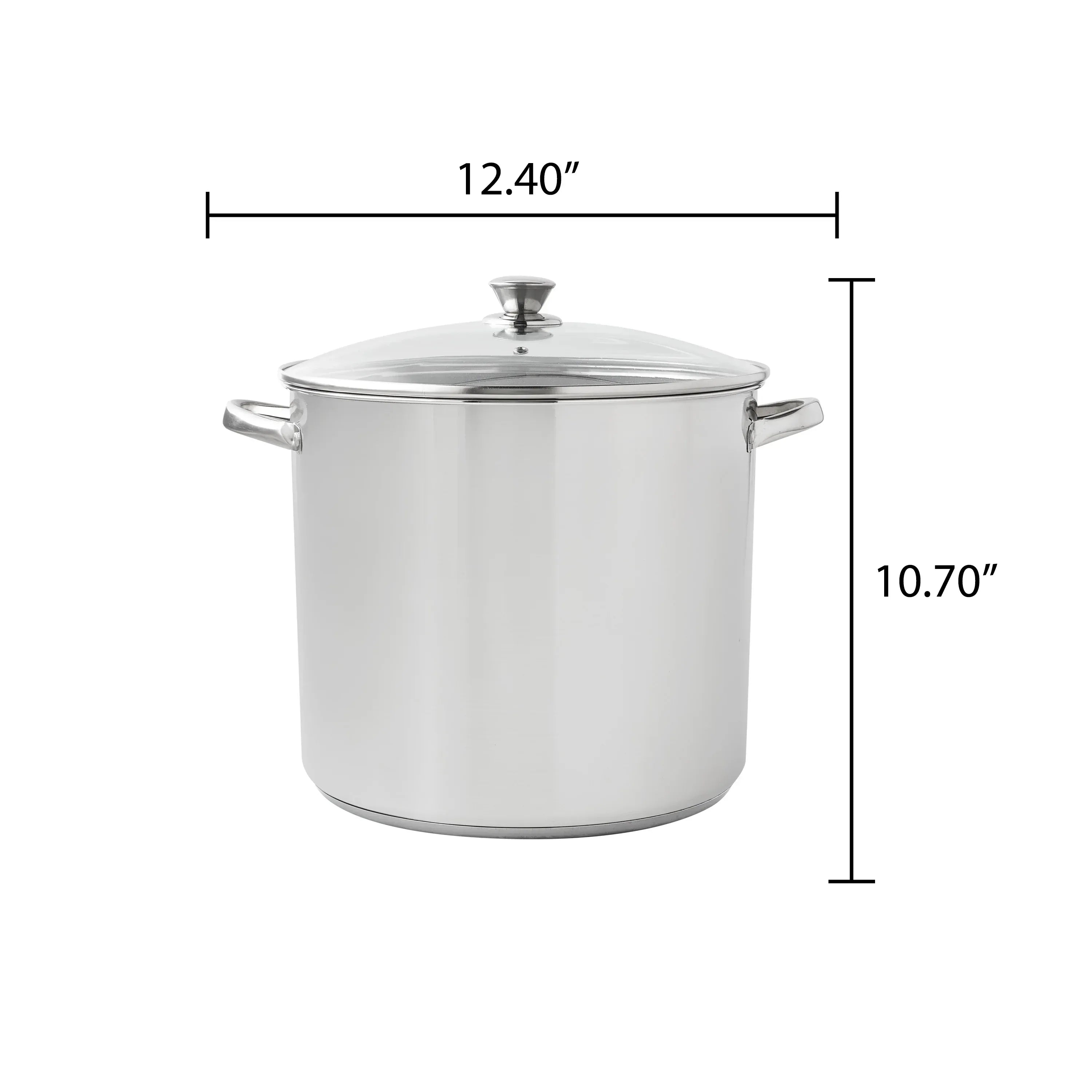 Mainstays Stainless Steel 20-Quart Stock Pot with Glass Lid