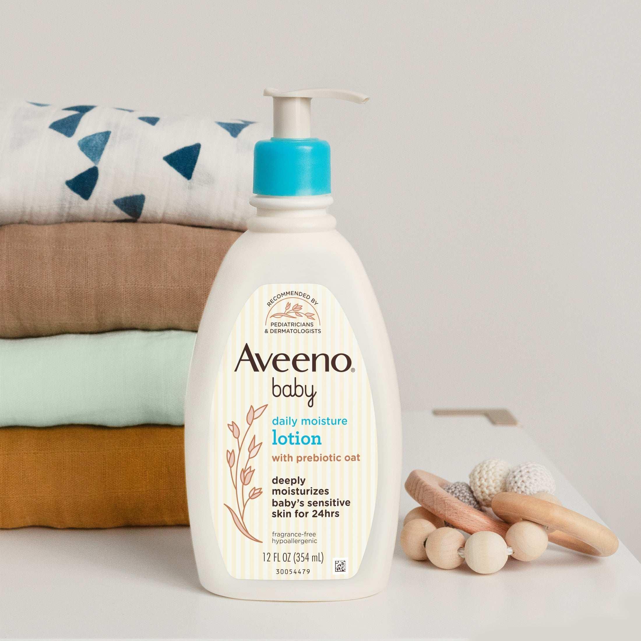 Aveeno Baby Daily Moisture Body Lotion for Baby and Toddler with Colloidal Oatmeal, 12 fl oz - USA MEGA SHOP