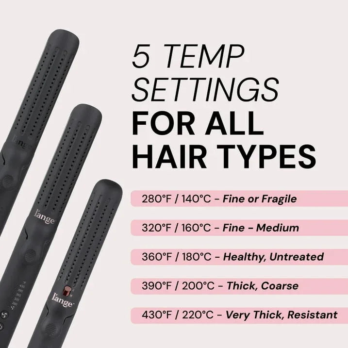 L'ange Hair Le Duo 360 Airflow Styler, Titanium Flat Iron Hair Straightener (Black) - USA MEGA SHOP