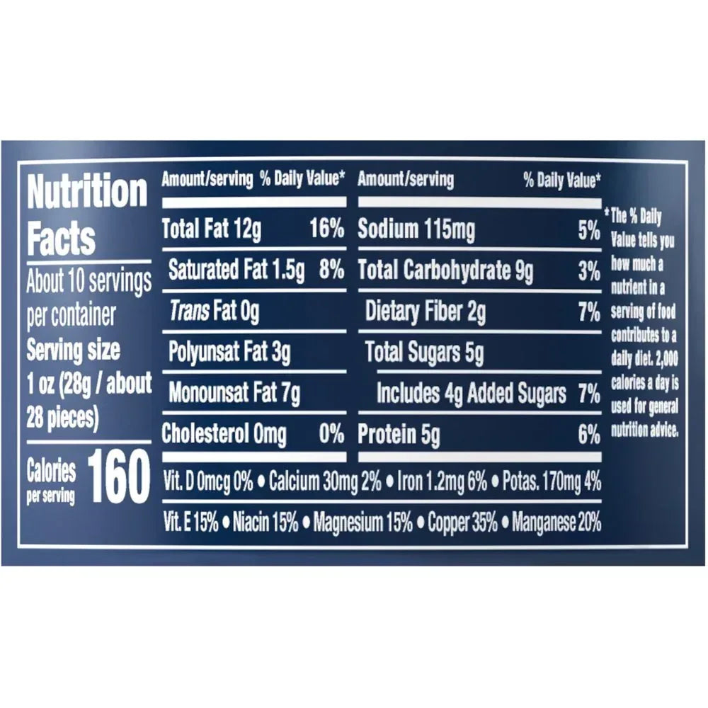 Honey Roasted Mixed Nuts, Party Snacks, Plant-Based Protein, 10 Oz Canister