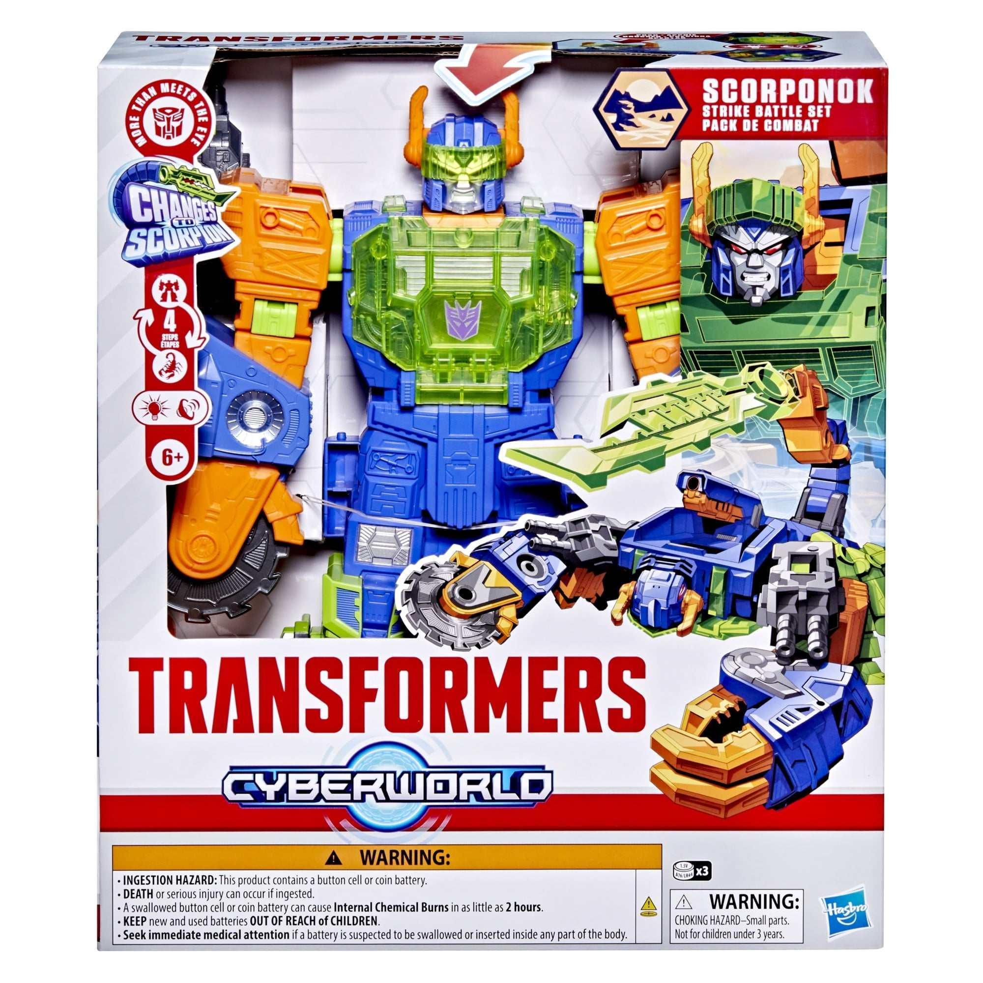 Transformers Toys CYBERWORLD Scorponok Strike Battle Converting Action Figure Playset, Stocking Stuffers for Kids 6 and Up - USA MEGA SHOP