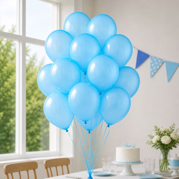 12" Electric Blue Latex Balloons, 15 Pieces, by Way To Celebrate