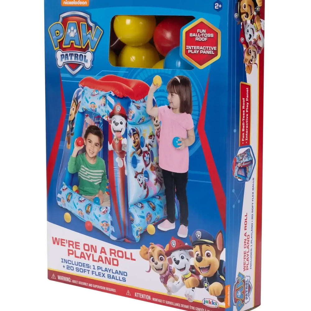 Paw Patrol Preschool Indoor Inflatable Ball Pit Playland Includes 20 Soft Flex Balls Child 2 Years Blue - USA MEGA SHOP