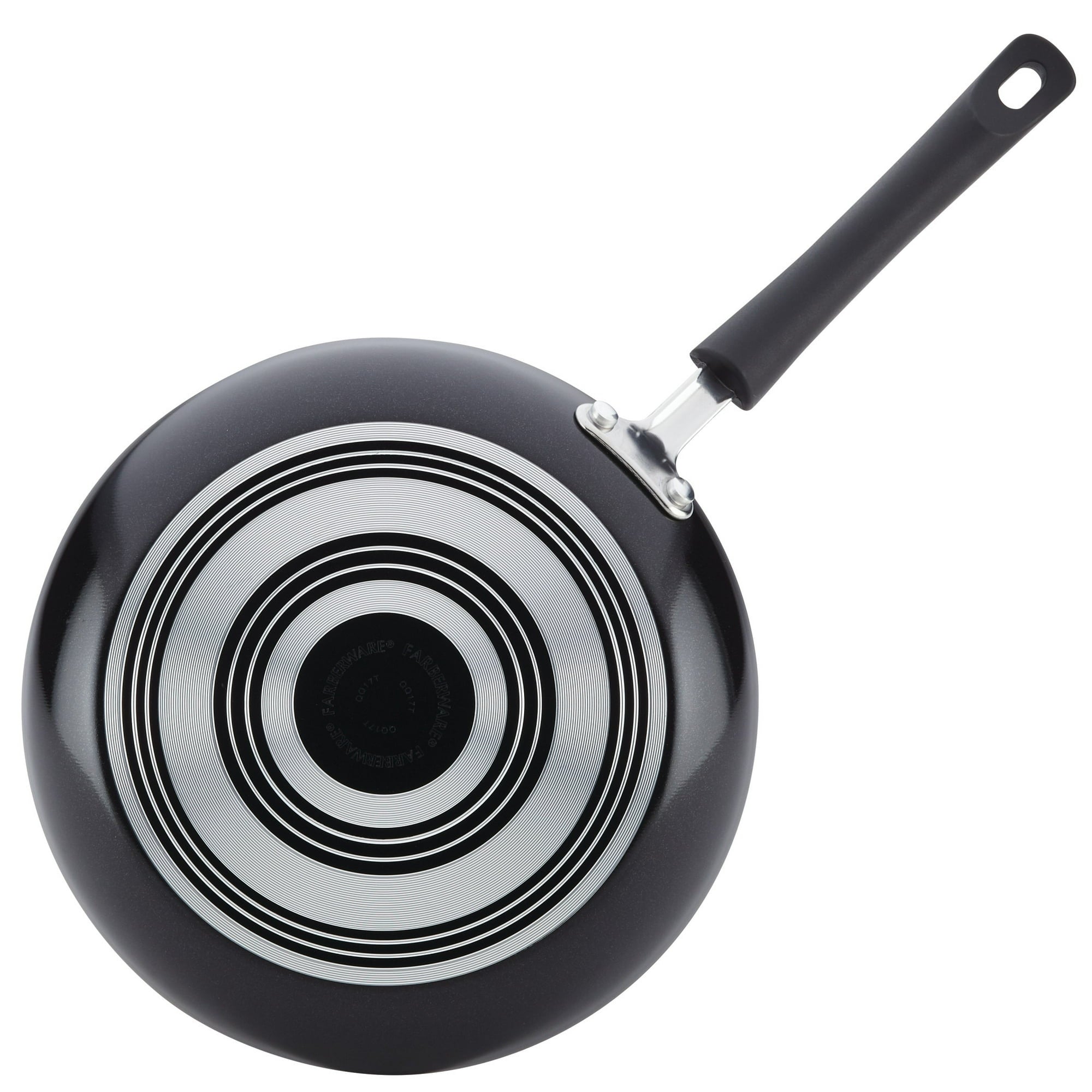 Farberware Easy Clean 3 Pcs Nonstick Frying Pans / Skillets, Dishwasher Safe, 8 Inch, 9.75 Inch, 12 Inch, Black