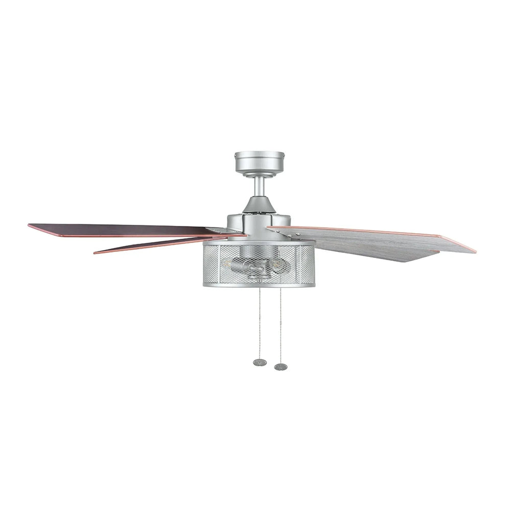 Better Homes & Gardens 52" Pewter Indoor Ceiling Fan with Light, 4 Blades, Pull Chains & Reverse Airflow - USA MEGA SHOP