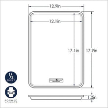 Natural aluminum cookie sheet, rounded-square tray with label, 12.9 in.