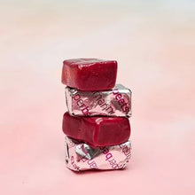 Red Humann SuperBeets heart chews cubes in wrappers