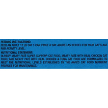 9Lives Paté Favorites wet cat food feeding instructions and nutrition statement panel