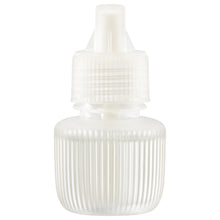 White glass scented oil refill bottle with ribbed body and top collar