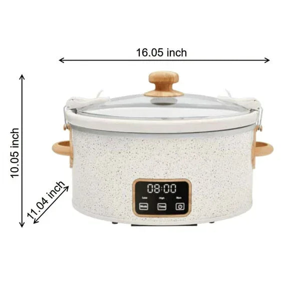 The Pioneer Woman 6-Quart Slow Cooker, Locking Lid, Digital, Brilliant Blooms, Model PW8400778514-7