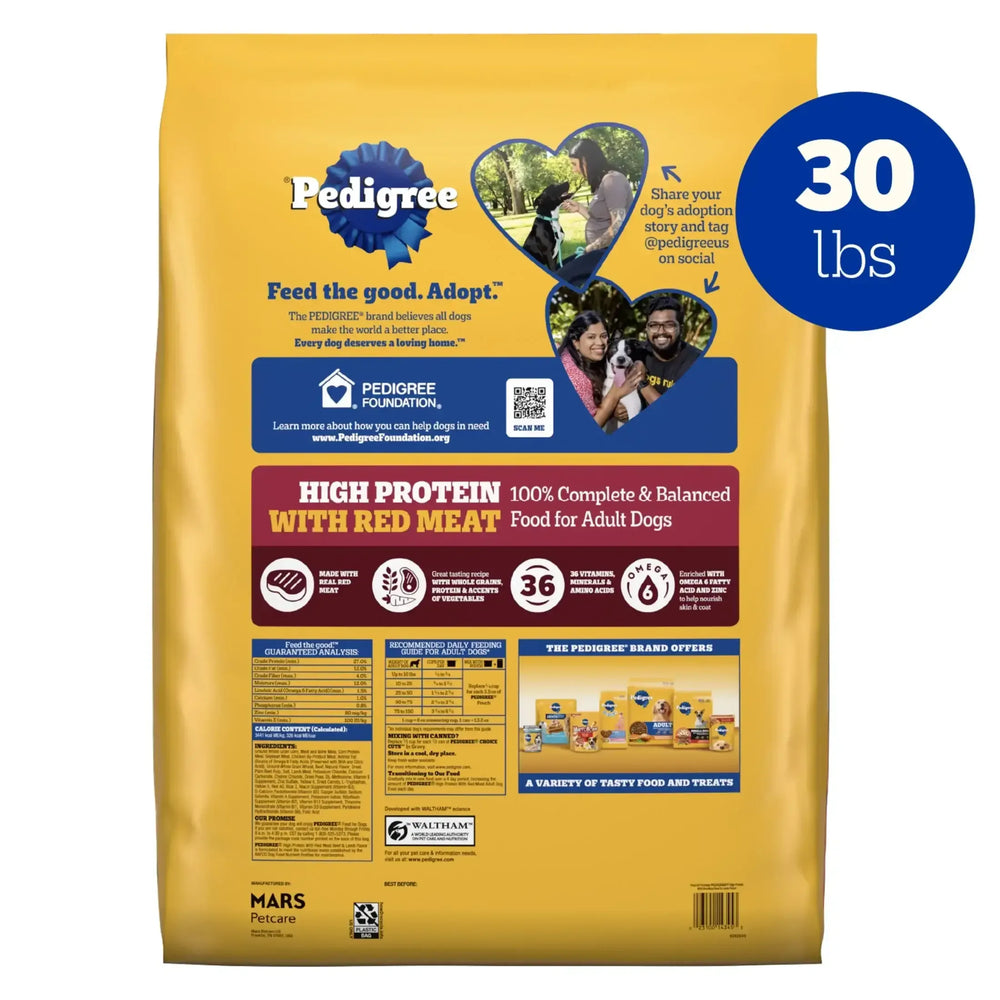 Pedigree High Protein Adult Dry Dog Food, Beef and Lamb Flavor - USA MEGA SHOP