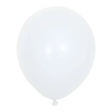 White latex balloon with glossy finish and tied hanging neck