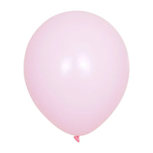 Light pink latex balloon with glossy finish and tied hanging neck