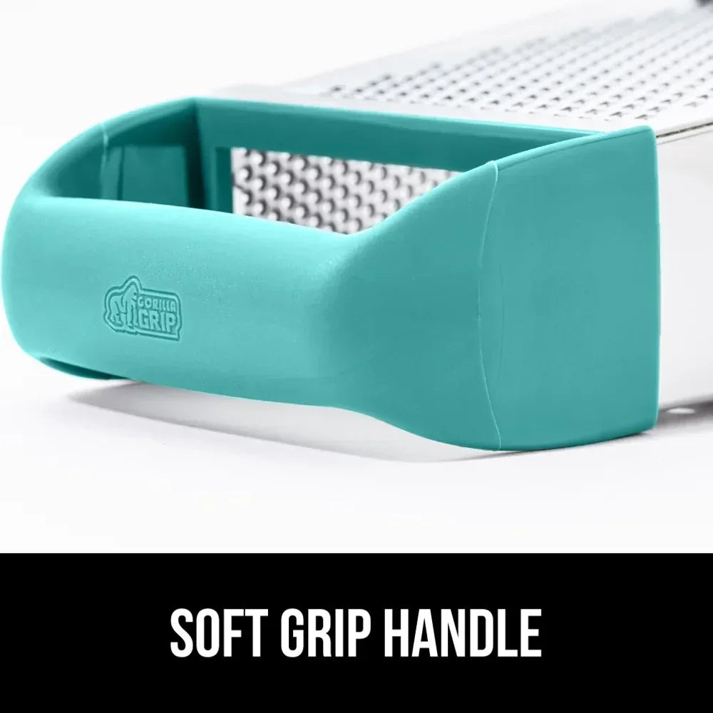 GORILLA GRIP Cheese Grater, BPA Free Stainless Steel Box Graters, Cheeses and Veggie Shredder - USA MEGA SHOP