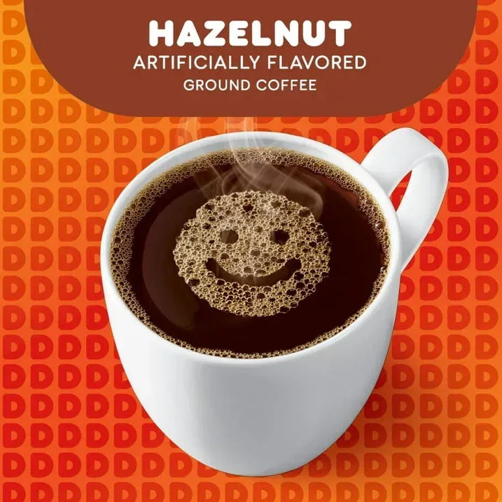 Dunkin' Hazelnut Flavored Ground Coffee, 12 oz