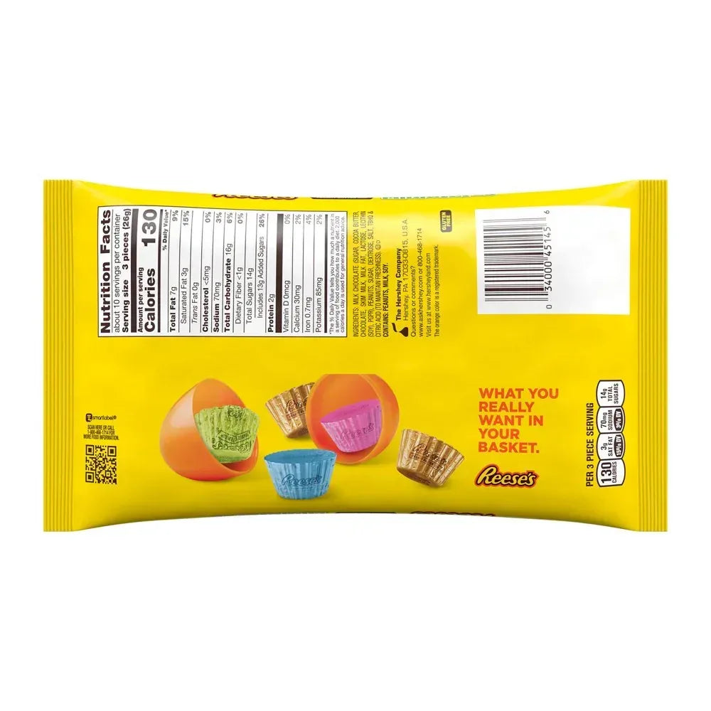 Miniatures Milk Chocolate Peanut Butter Cups Easter Candy, Bag 9.6 Oz
