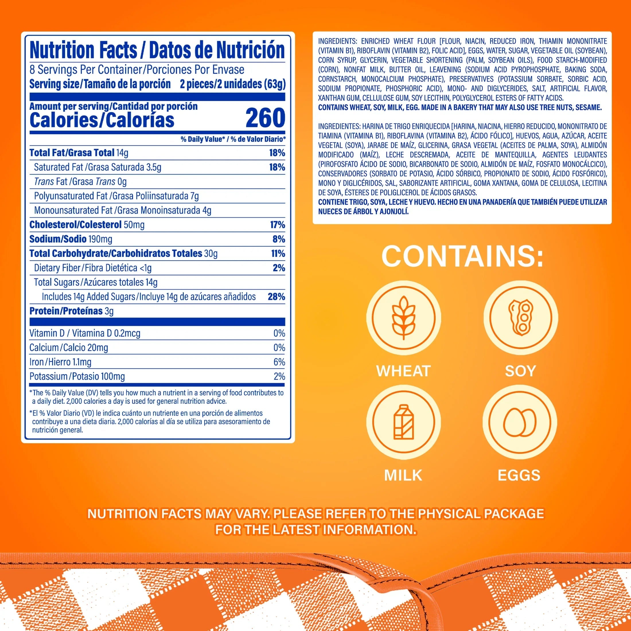 Bimbo Mini Mantecadas Vanilla Muffins, 8 twin packs, Mini Muffins, 17.6 oz Multipack