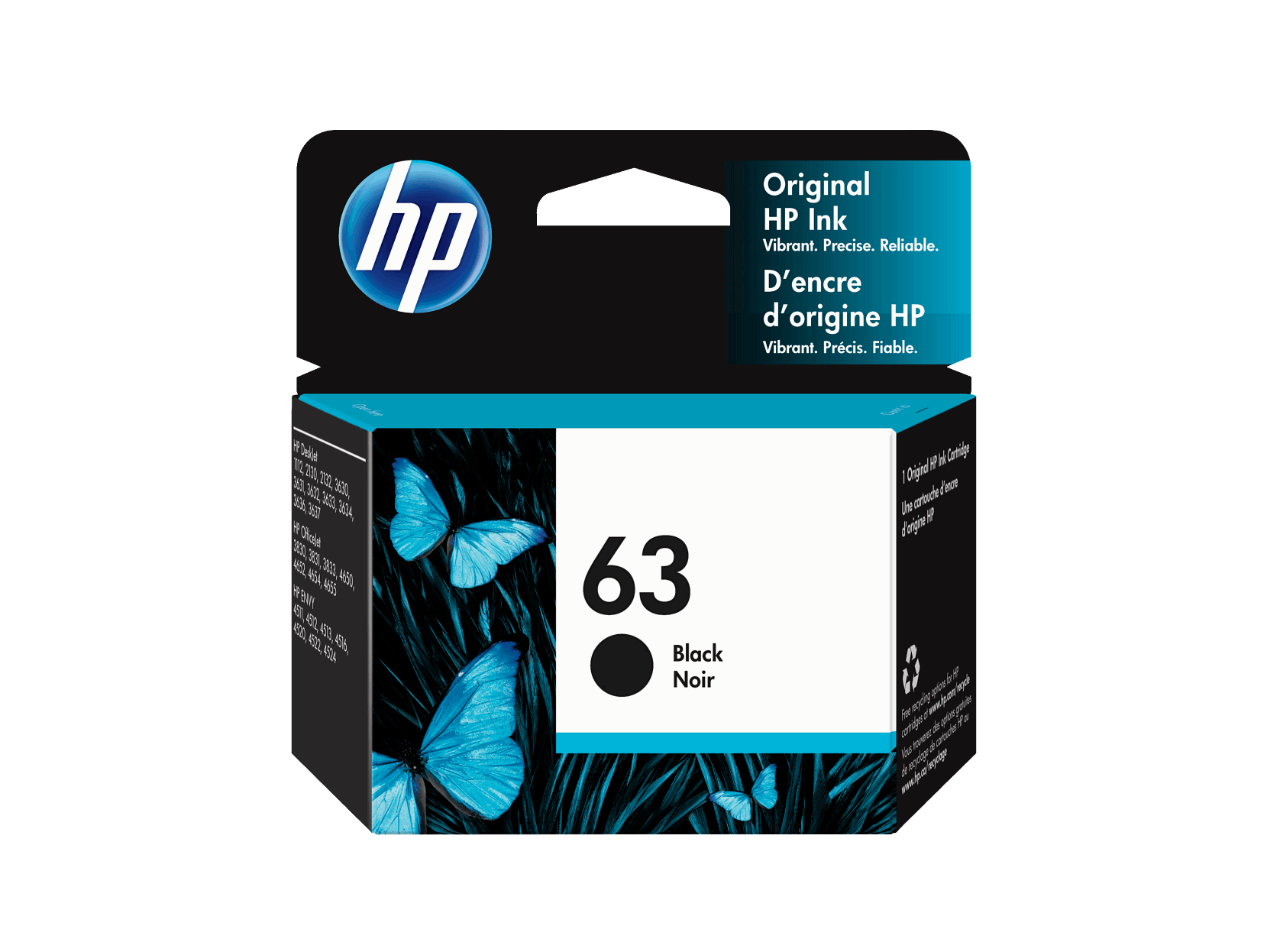 HP - Hp 63, (f6u62an) Black Original Ink Cartridge