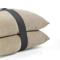 Mainstays 18" x 18" Solid Chenille Beige Polyester Decorative Pillow Set (2 Count)