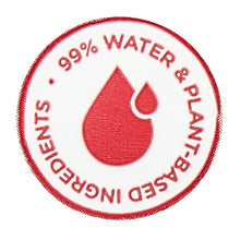 Baby wipes 99% water and plant-based ingredients badge