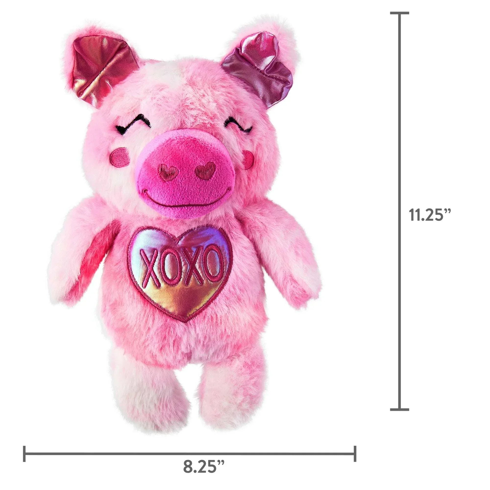 Vibrant Life Valentine's Day Sugar Snout Plush Dog Toy, Pink, 10"