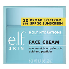 e.l.f. Holy Hydration face cream SPF 30 box, blue front label