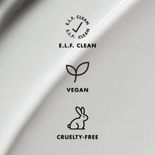 E.L.F. CLEAN vegan and cruelty-free badge on product label