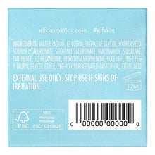 Serum product box back with barcode, ingredients text, and 12M symbol