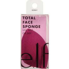 e.l.f. Total Face Sponge box with pink teardrop sponge inside