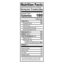 Nutrition Facts label for sandwich creme cookies, serving size 3 cookies