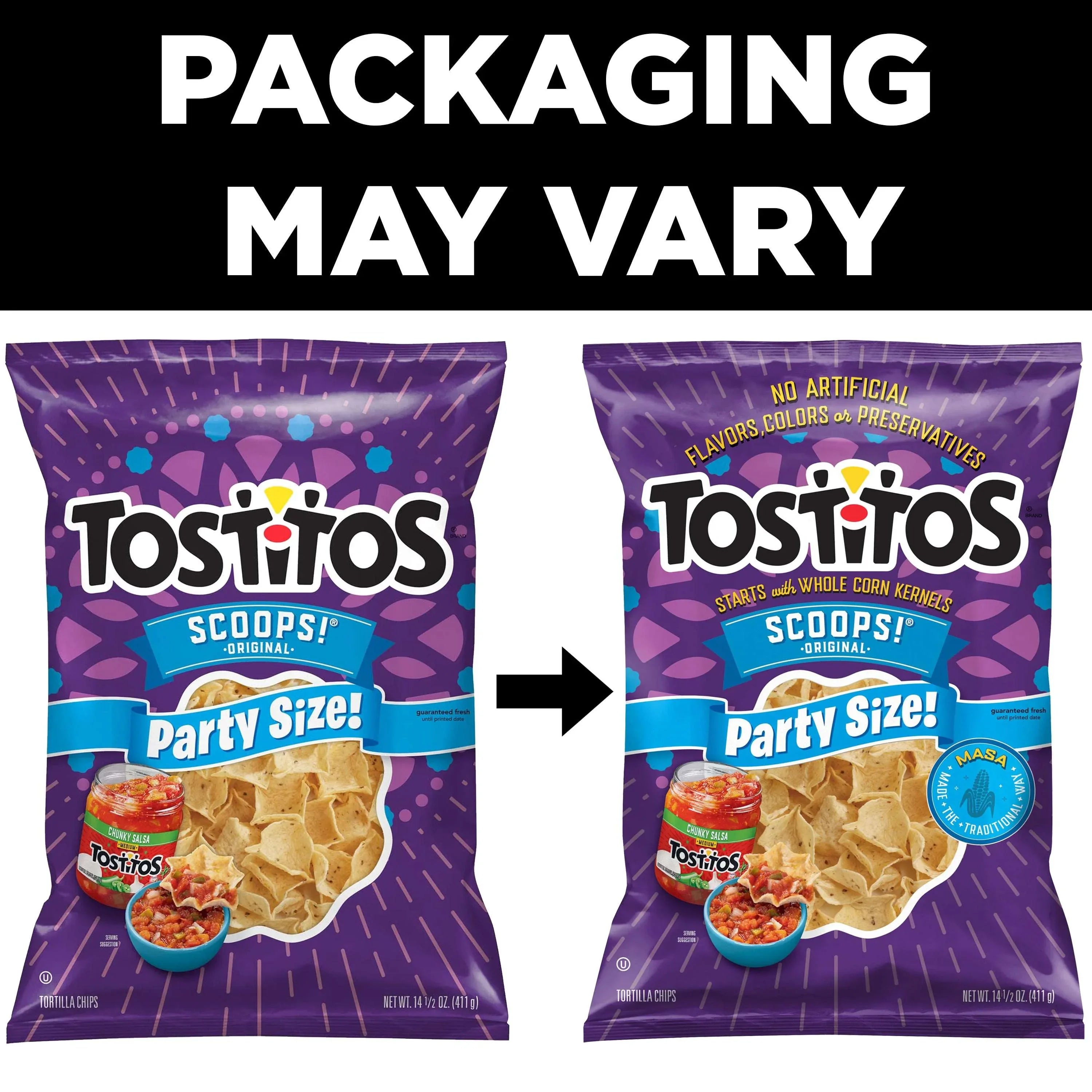 Tostitos Scoops! Party Size Tortilla Chips, 14.5 oz Bag