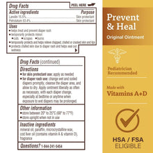 A+D diaper rash ointment tub back label with Drug Facts and directions panel