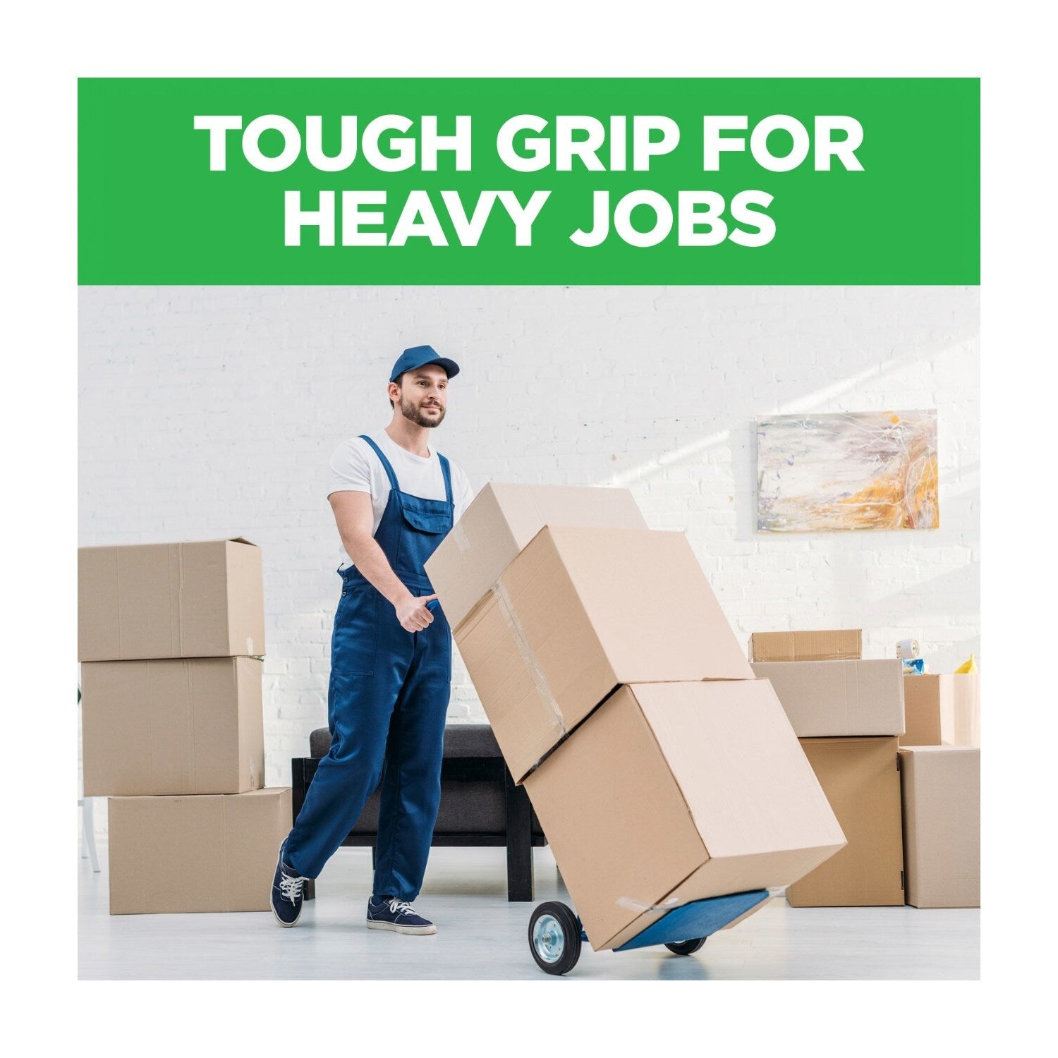 Scotch Tough Grip Moving Packaging Tape, Clear, 1.88 in x 925 in, 1 Roll