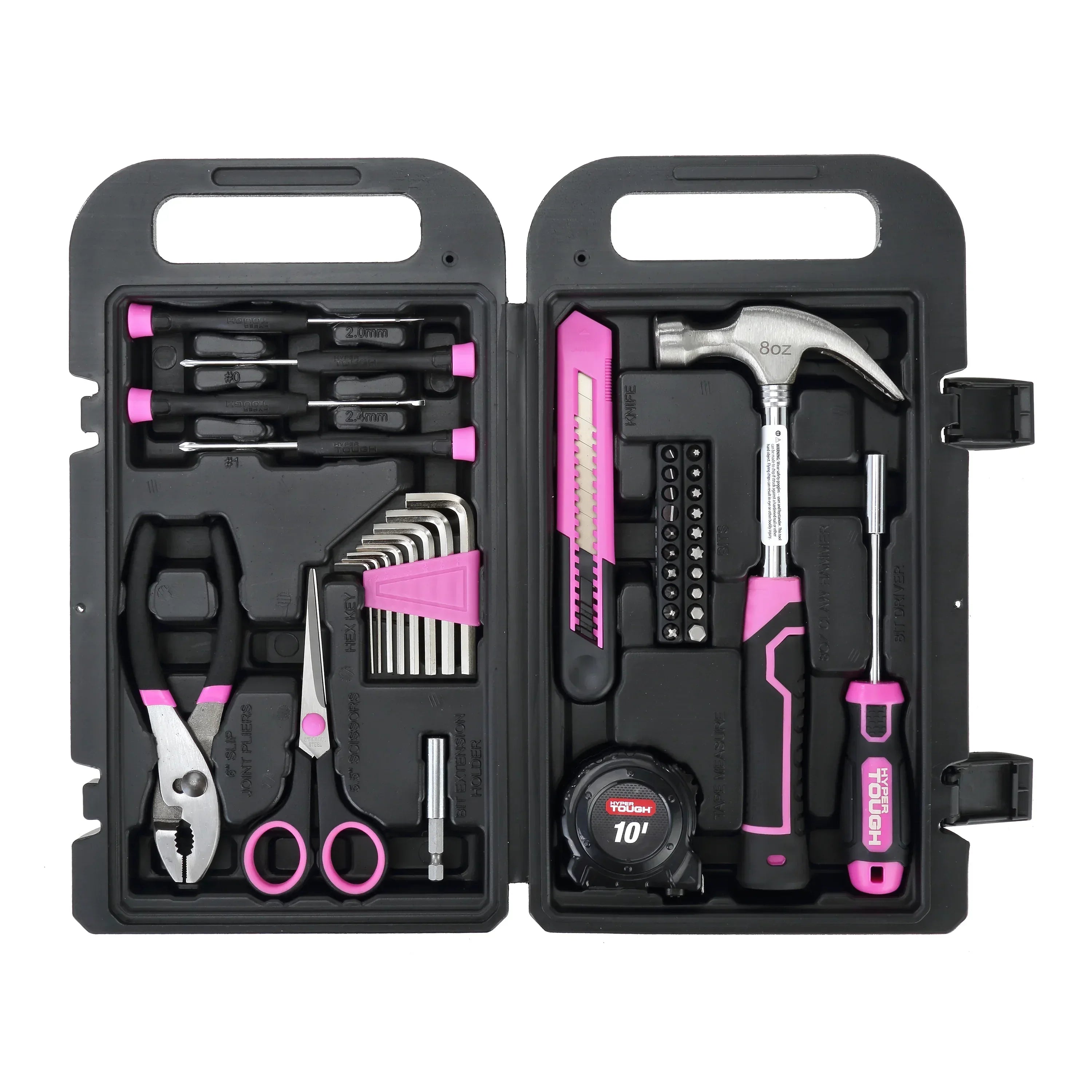 Hyper Tough Pink 40-Piece Household Tool Kit