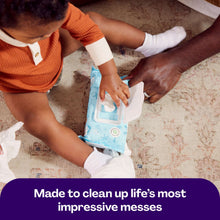 Fragrance-free baby wipes in flip-top pack used for diaper change cleanup
