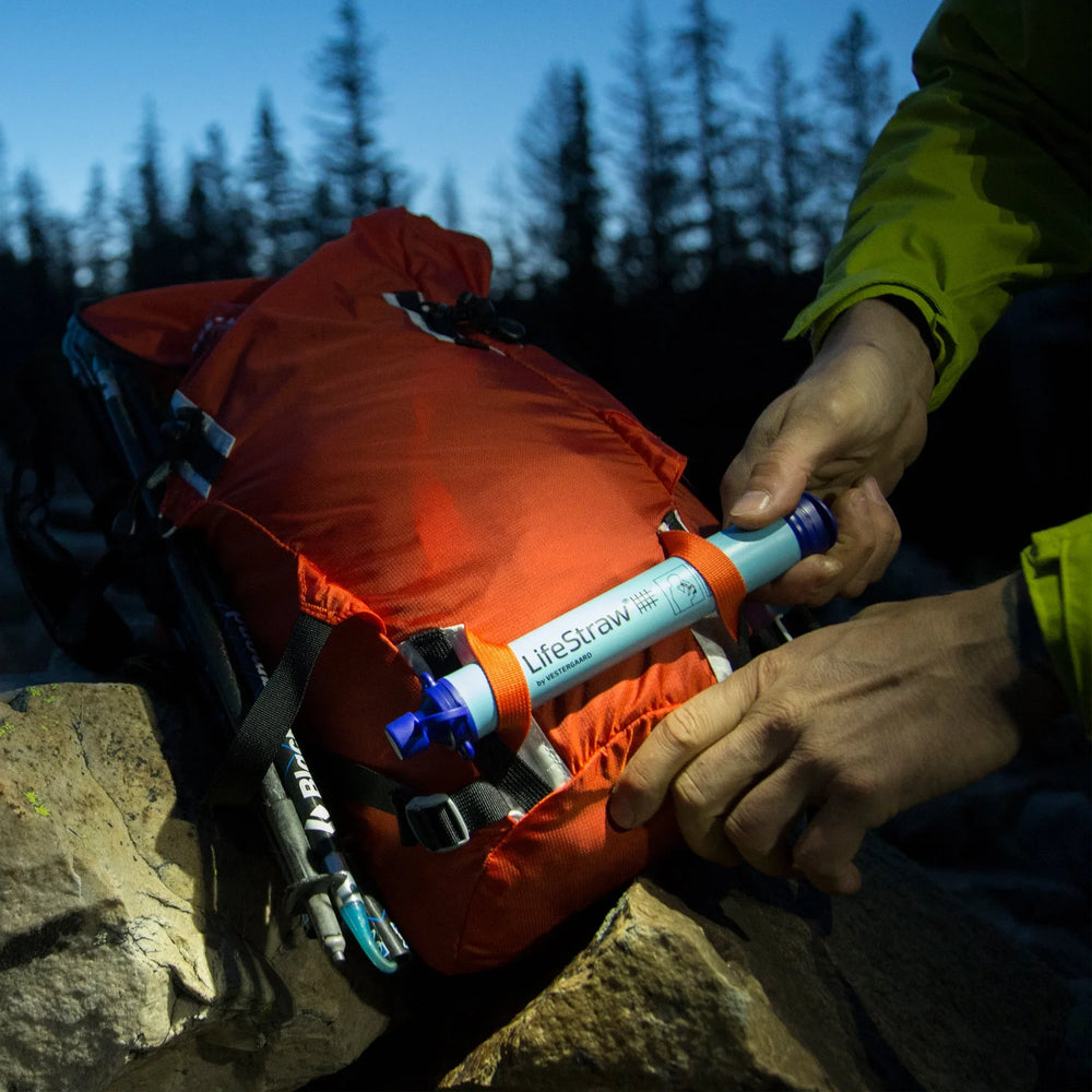 Lifestraw Personal Water Filter for Travel, Hiking, Camping and Survival - Blue - USA MEGA SHOP