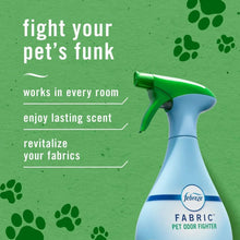 Febreze Fabric spray bottle with green trigger, pet odor fighter