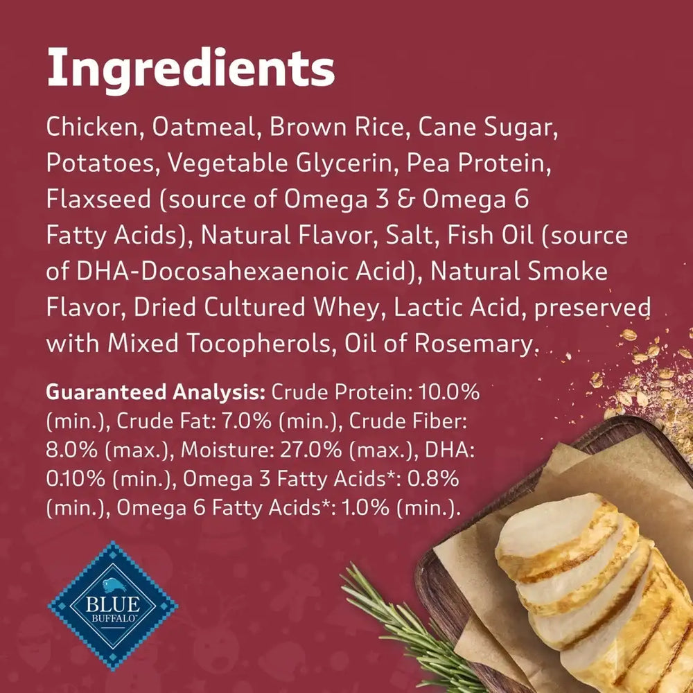 Blue Buffalo Santa Snacks Soft-Moist Dog Bits for Training, Chicken, 4.5-oz. Bag