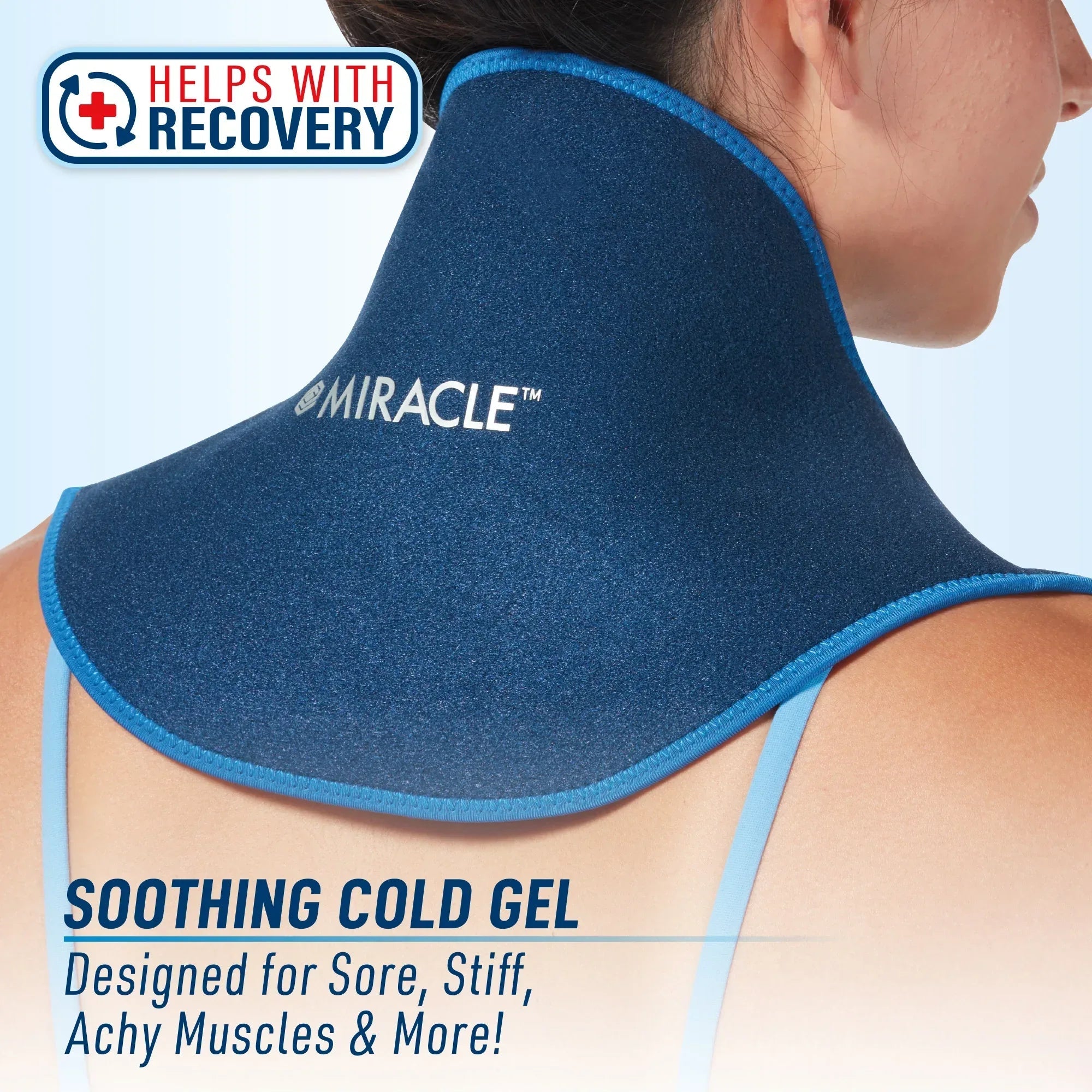 Miracle Back Relief Gel-Infused Compression Wrap, 360-Degree Neck, Shoulder & Back Support