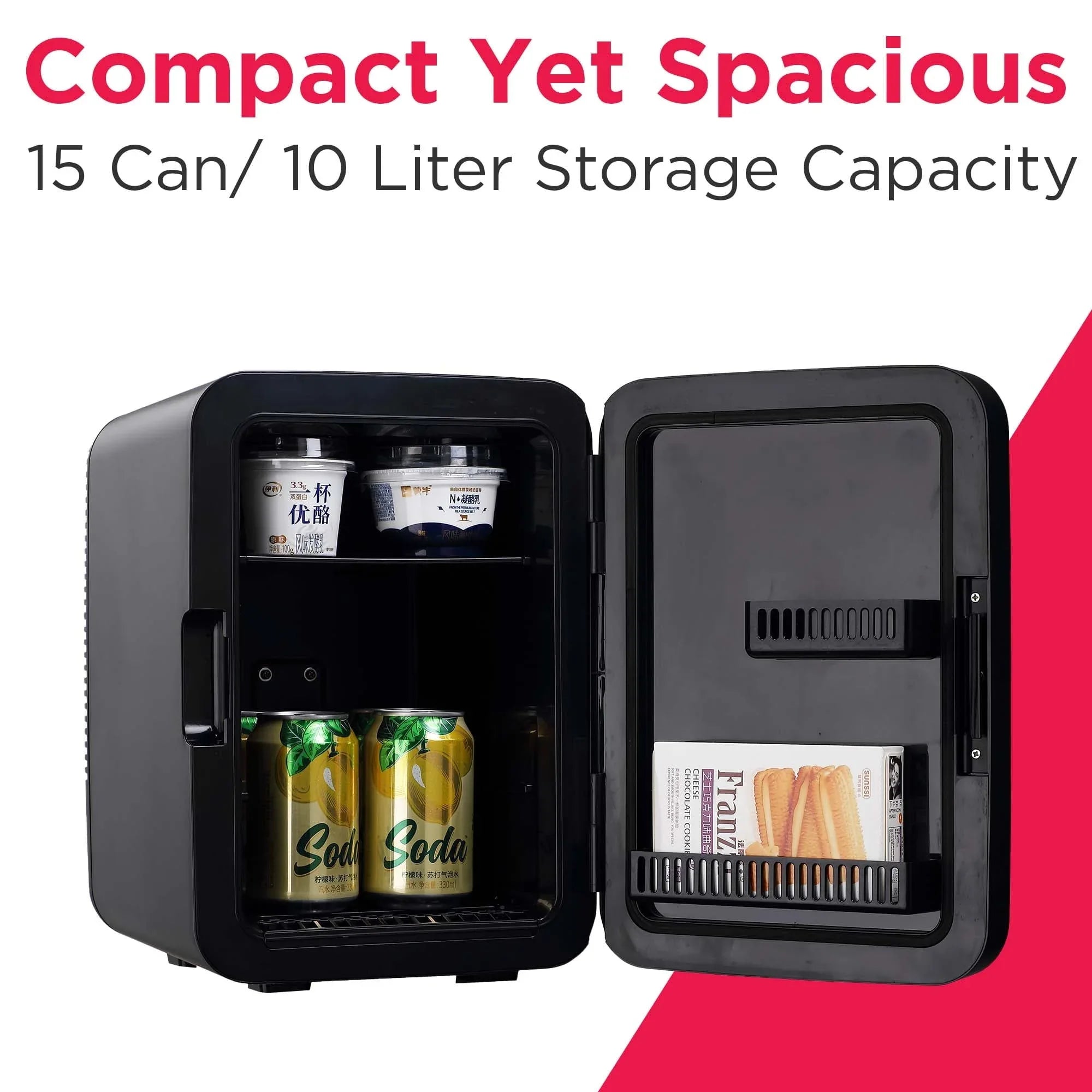 Frigidaire, Retro 10L, 15-Can Mini Personal Fridge Cooler, EFMIS183, Stainless Steel - USA MEGA SHOP