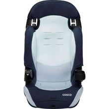 Kids 2-in-1 booster car seat in dark navy with light front panel and adjustable headrest