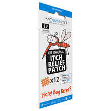 MOSKINTO itch relief patch pack front with 12 patches label