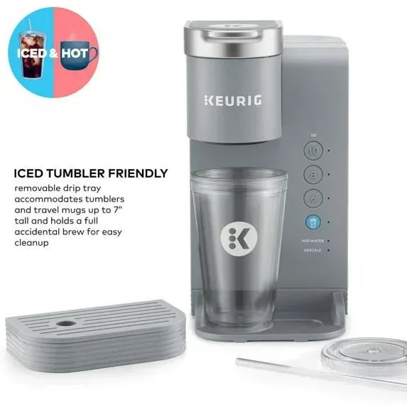 Keurig K-Express Essentials Plus, Iced and Hot Single-Serve K-Cup Pod Coffee Maker, Black
