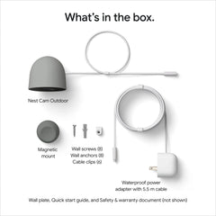 Google Nest Cam Outdoor Security Camera 2nd Gen with 2K Video and Gemini Compatibility