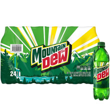 Mountain Dew soda 24-pack with green 16.9 fl oz bottle