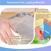 Insulated lunch bag liner with quilted aluminum foil and padded interior