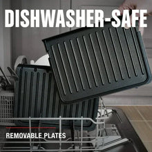 Removable ribbed grill plate in a dishwasher rack