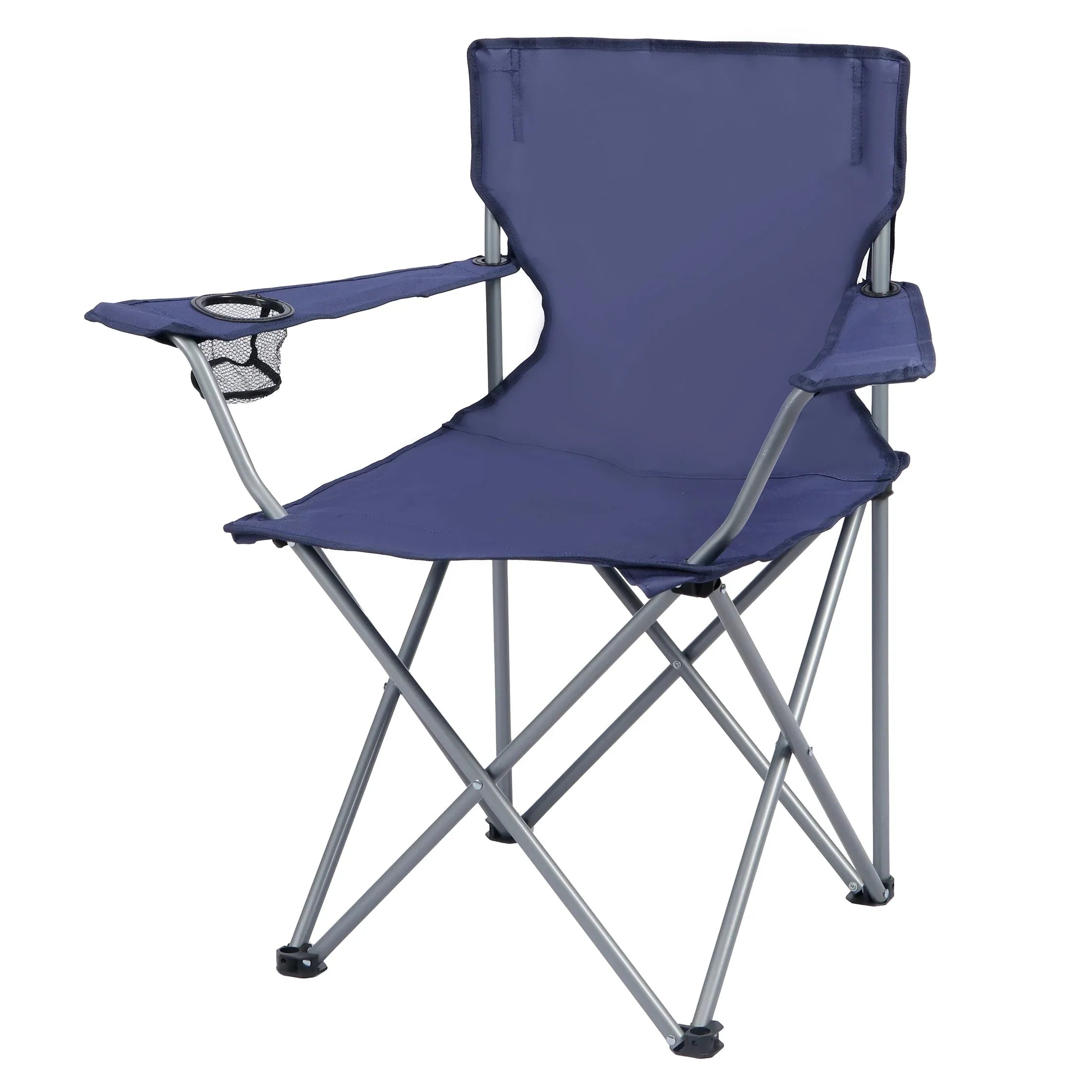 Ozark Trail Folding Camp Chair with Cup Holder â€“ Lightweight, Portable Outdoor Chair for Camping, Tailgating & Sports â€“ Peri Night - USA MEGA SHOP
